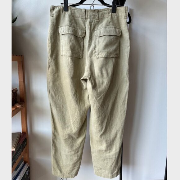 J. Crew Seaside Cargo Pant in Linen-Blend - Size 10 - Picture 3 of 4